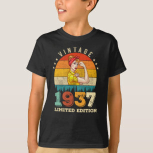 88 jaar oude Bday 1937 Vintage 88ste Verjaardag Vr T-shirt
