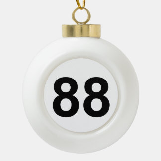 88 - nummer 88 bord keramische bal ornament