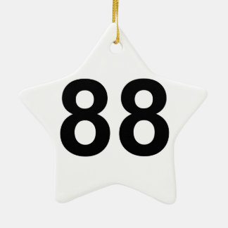 88 - nummer 88 keramisch ornament