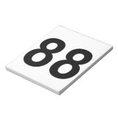 88 - nummer 88 notitieblok (Gedraaid)