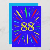 88e anniversaire de fête Invitation Explosion (Devant / Derrière)