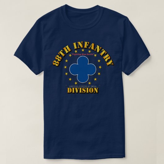 88e Infanteriedivisie vecht tegen de Blauwe Duivel T-shirt (Design voorkant)