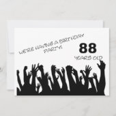 88e invitation de fête avec foule (Devant)