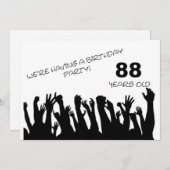 88e invitation de fête avec foule (Devant / Derrière)