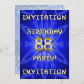 88e invitation de fête d'anniversaire (Devant / Derrière)