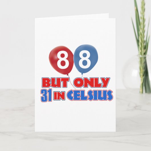 88e jaar oude design kaart (Voorkant)