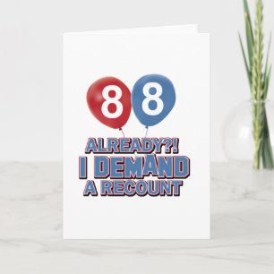 88e jaar oude design kaart