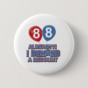 88e verjaardag design ronde button 5,7 cm