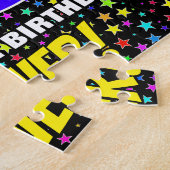 88e verjaardag — Fun, kleurrijk Star Field Pattern Legpuzzel (Zijkant)