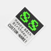 88e verjaardag - Nerdy / Geeky Style "88" & naam Servet (Hoek)