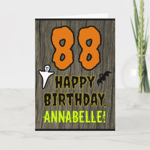 88e verjaardag: Spooky Halloween Theme, Aangepaste Kaart