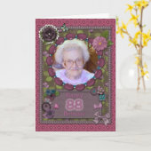 88ème Carte photo pour un anniversaire (Fleur jaune)
