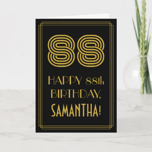 88ste verjaardag: Art Deco Geïnspireerde look "88" Kaart