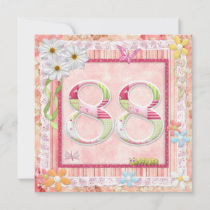 88ste verjaardag scrapbooking stijl kaart