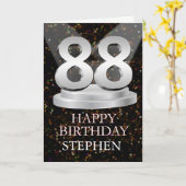 88th Birthday Spotlights Voeg een naam toe Kaart (Gele Bloem)