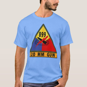 899e Tankbataljon SSI w 120 MM Pistool Naam Streep T-shirt