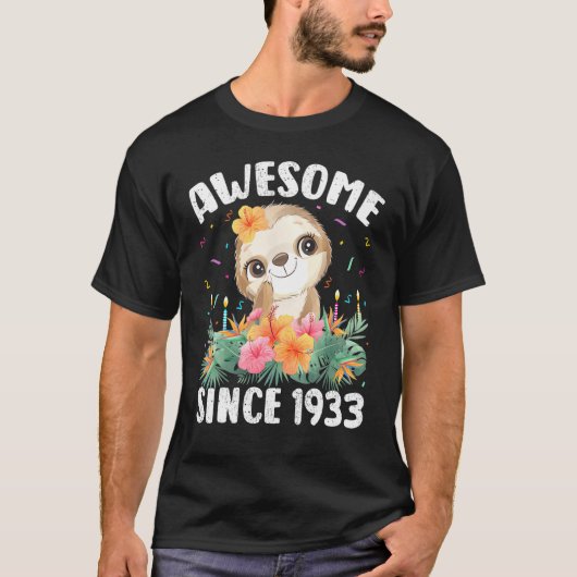 89 jaar oude lengte Geweldige sinds 1933 89th B T-shirt (Voorkant)