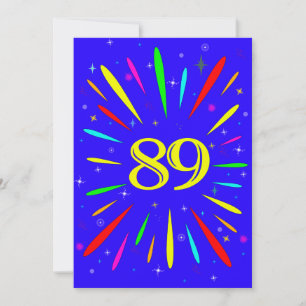 89e anniversaire Fête Invitation Explosion