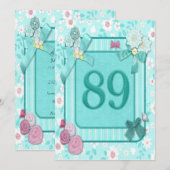 89e anniversaire invitation (Devant / Derrière)