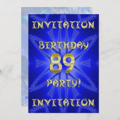 89e invitation de fête d'anniversaire (Devant / Derrière)