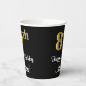 89e verjaardag - Elegante luxe Faux Gold look # Papieren Bekers (Links)