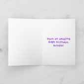 89e verjaardag: Fun Cake and Candles + Custom Name Kaart (Binnen)