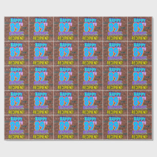 89e verjaardag: Leuk, Urban Graffiti geïnspireerd  Cadeaupapier