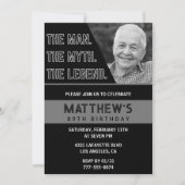 89e verjaardag uitnodiging Black The Man The Legen (Voorkant)