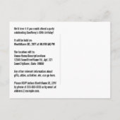 89ste verjaardag - Leuk vuurwerk, Regenboog look " Briefkaart (Achterkant)