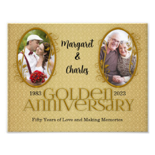 8-1/2x11 50th Annivsersary Scrapbook Collage Foto Afdruk