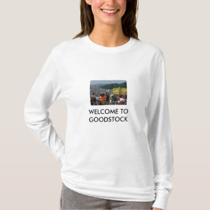 8-28-2010 WELKOM AAN GOODSTOCK LADIES LANG SLAAPEN T-SHIRT