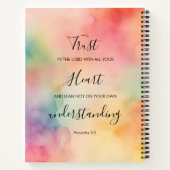 8,5 x 11 Carnet Spiral Affichage des proverbes 3:5 (Dos)