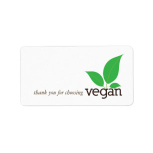 8.5 x 11 Etiketten, Vegan Etiket