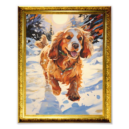 8.5 x 11 foto Wall Art Cocker Spaniel Hond Afdruk (Voorkant)