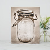 8,5 x 11 Rustic Country Mason Jar Papier blanc (Debout devant)