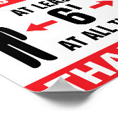 8.5" X 11" Social Distancing Rule Business Poster (Coin)