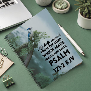 8.5 x 11 Spiraal Notebook Psalm 121:2 KJV Notitieboek