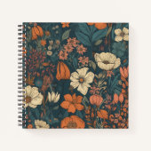 8.5"x 8.5"Hardcover Notitieboek: Bloeiende Bloemen Notitieboek (Voorkant)