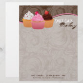 8.5x11 Cakes Bakery Sweet Tres Letter Head Briefhoofd Sjabloon (Voorkant / Achterkant)