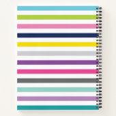 8,5x11 Carnet spiral rayures brillantes et joyeuse (Dos)