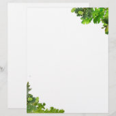8,5X11-INVITATIEPAPIER VOOR OAK LEAF BRIEFHOOFD (Voorkant / Achterkant)