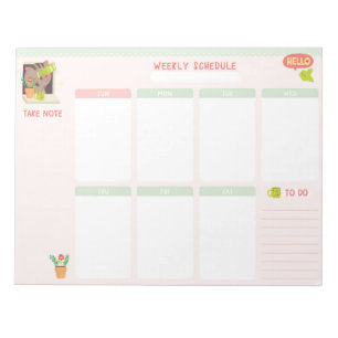 8,5x11-laptop met wekelijkse kalender notitieblok