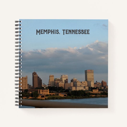 8.5X8.5 Spiral Notitieboek - skyline van Memphis,  (Voorkant)