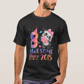 8 8e Panda Geweldig Sinds 2015 T-shirt