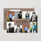 8/9 Photos Bois - 3x5 Faire-part de graduation (Devant / Derrière)