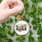 8 Acht foto Moderne Elegant Collage Sleutelhanger (Hand)