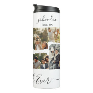 8 Acht foto's Moderne Elegant Collage Family Love  Thermosbeker