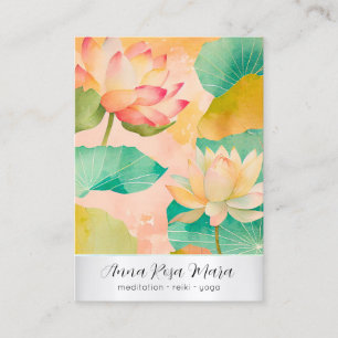 *~* 8 Art Lotus FOTO Natuur Bloemen QR AP67 Visitekaartje