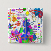 8 augustus, Birthday Square Button (Voorkant)