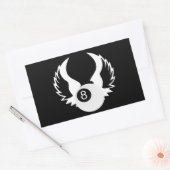 8 Bal met vleugels Rechthoekige Sticker (Envelop)